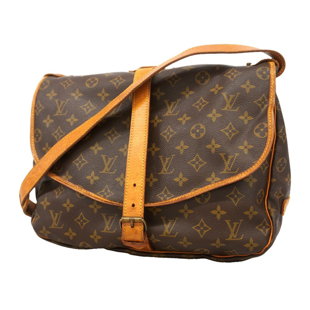 Louis Vuitton Shoulder Bag Monogram Saumur 35 Brown