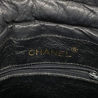 Chanel Shoulder Bag Quilted Lambskin Black Gold — view 5