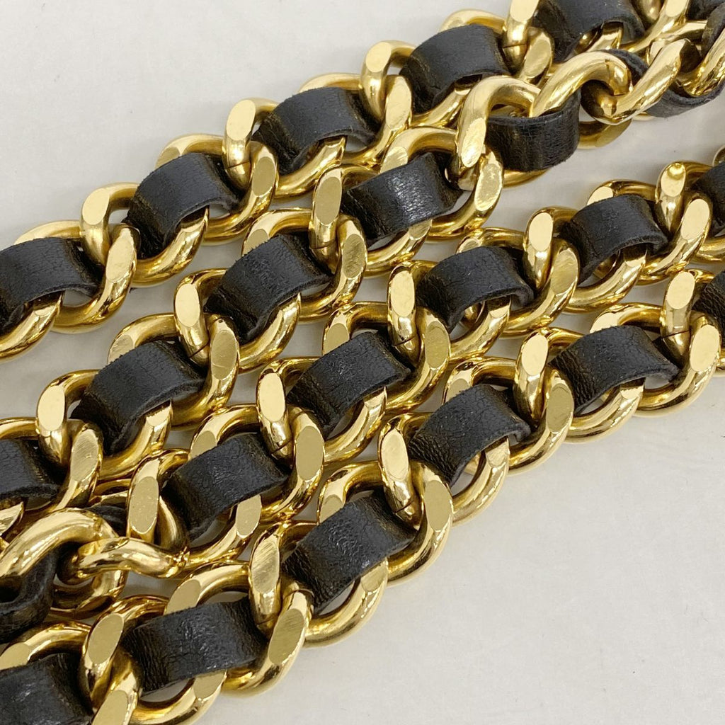 Chanel Belt Metal Black Gold — view 3