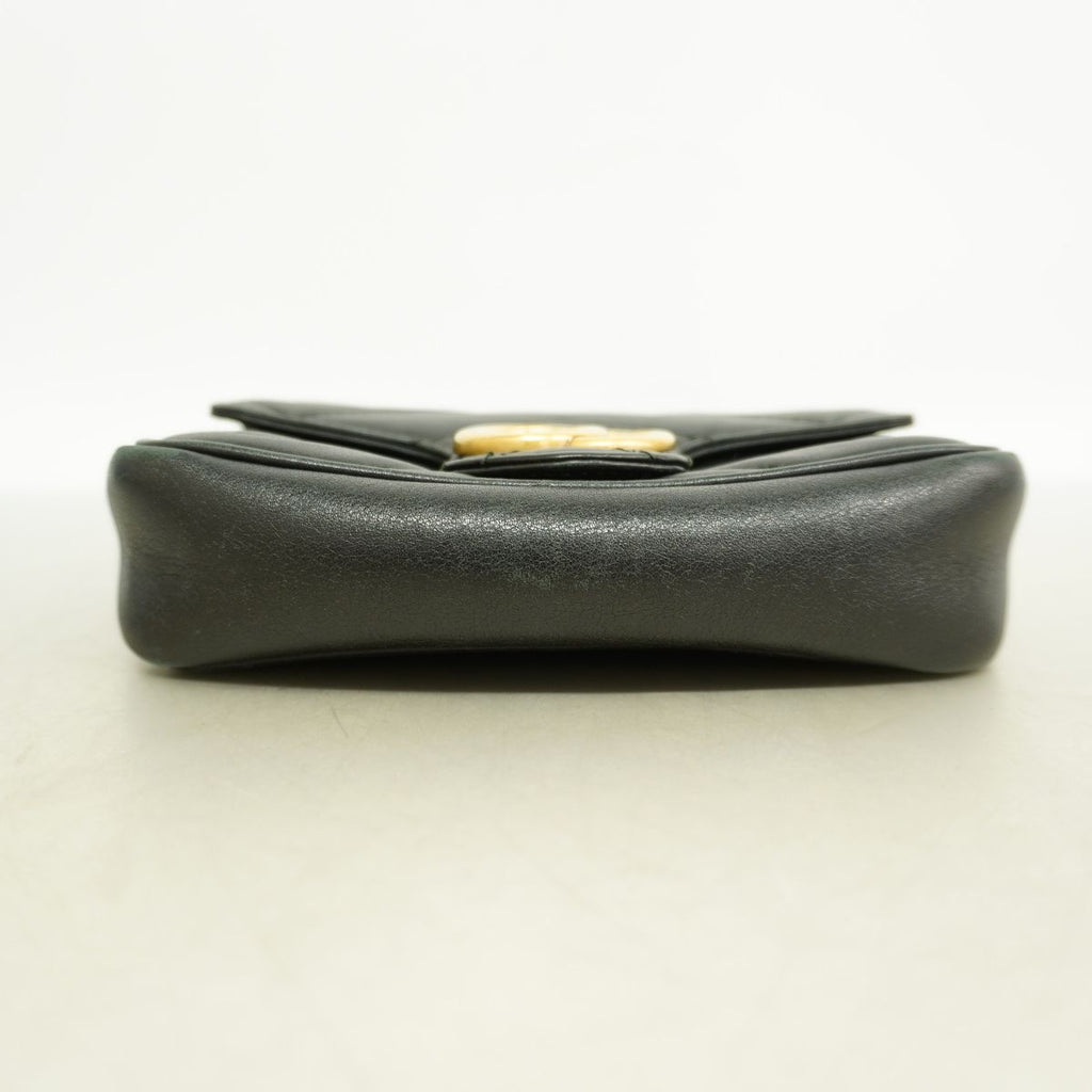 Gucci Shoulder Bag GG Marmont Leather Black Gold — view 3