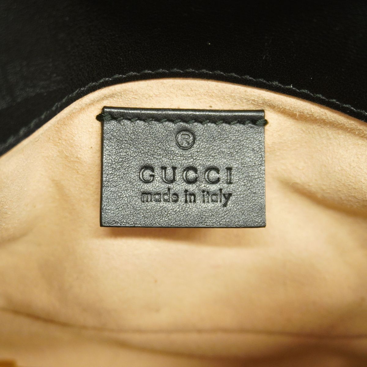 Gucci Shoulder Bag GG Marmont Leather Black Gold — view 5