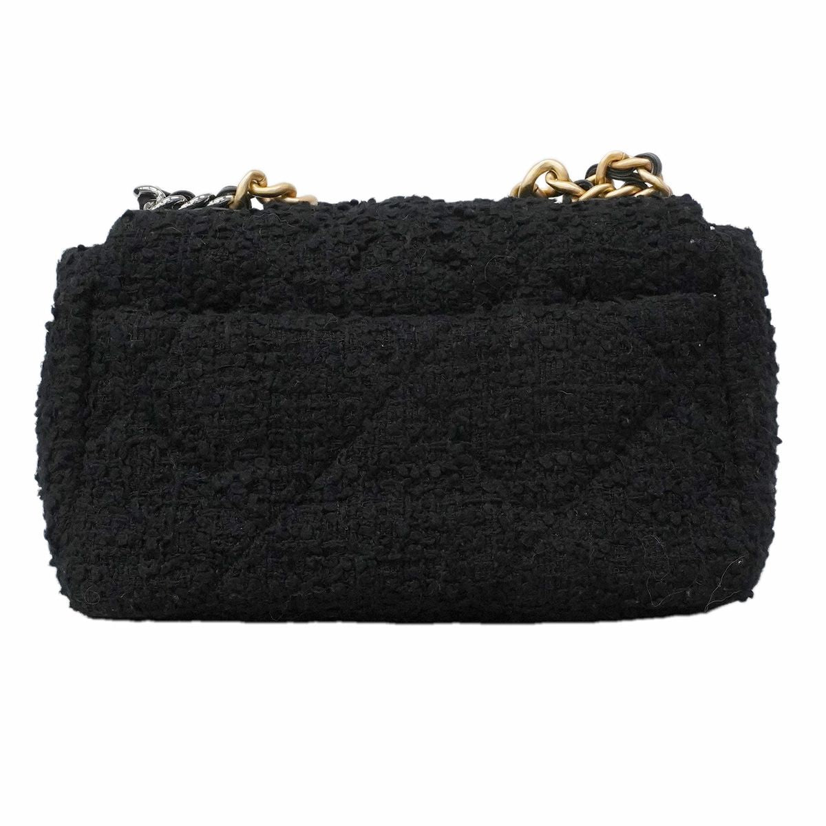 Chanel Handbag Chanel 19 Tweed Black Gold 2-Way Bag — view 7