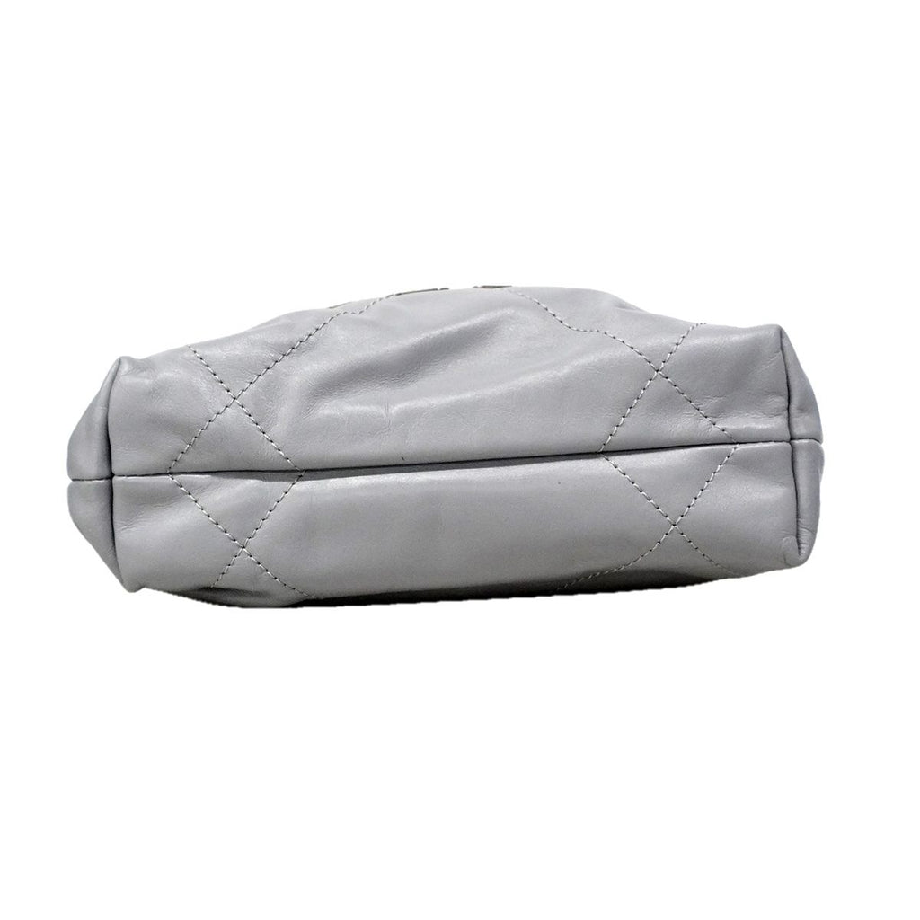 Chanel Shoulder Bag Gray Silver — view 3