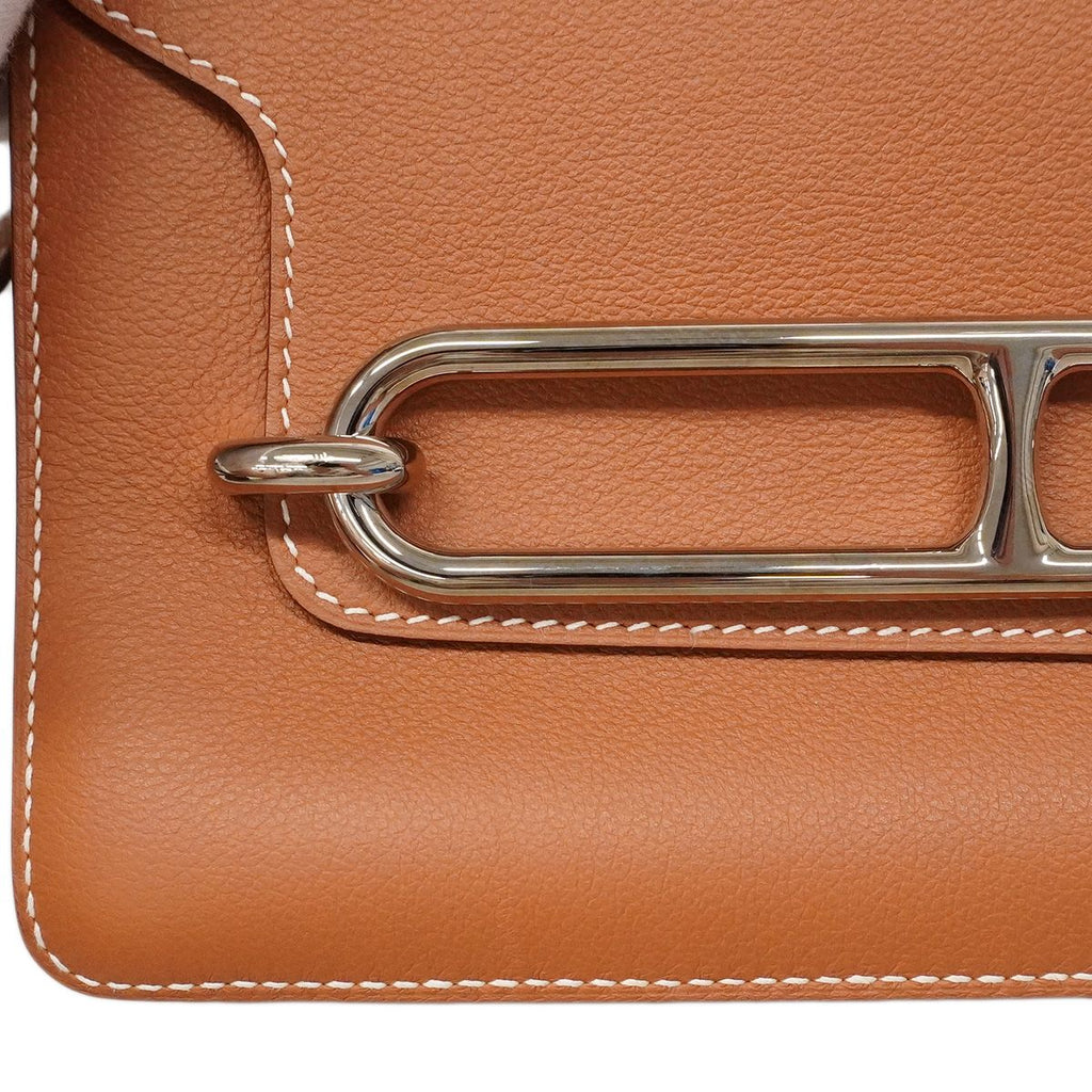 Hermes Shoulder Bag Roulis Evercolor Gold Silver — view 8