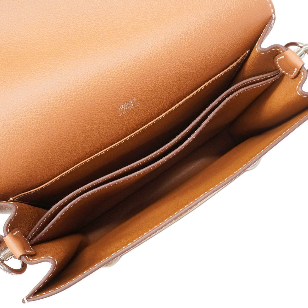 Hermes Shoulder Bag Roulis Evercolor Gold Silver — view 4