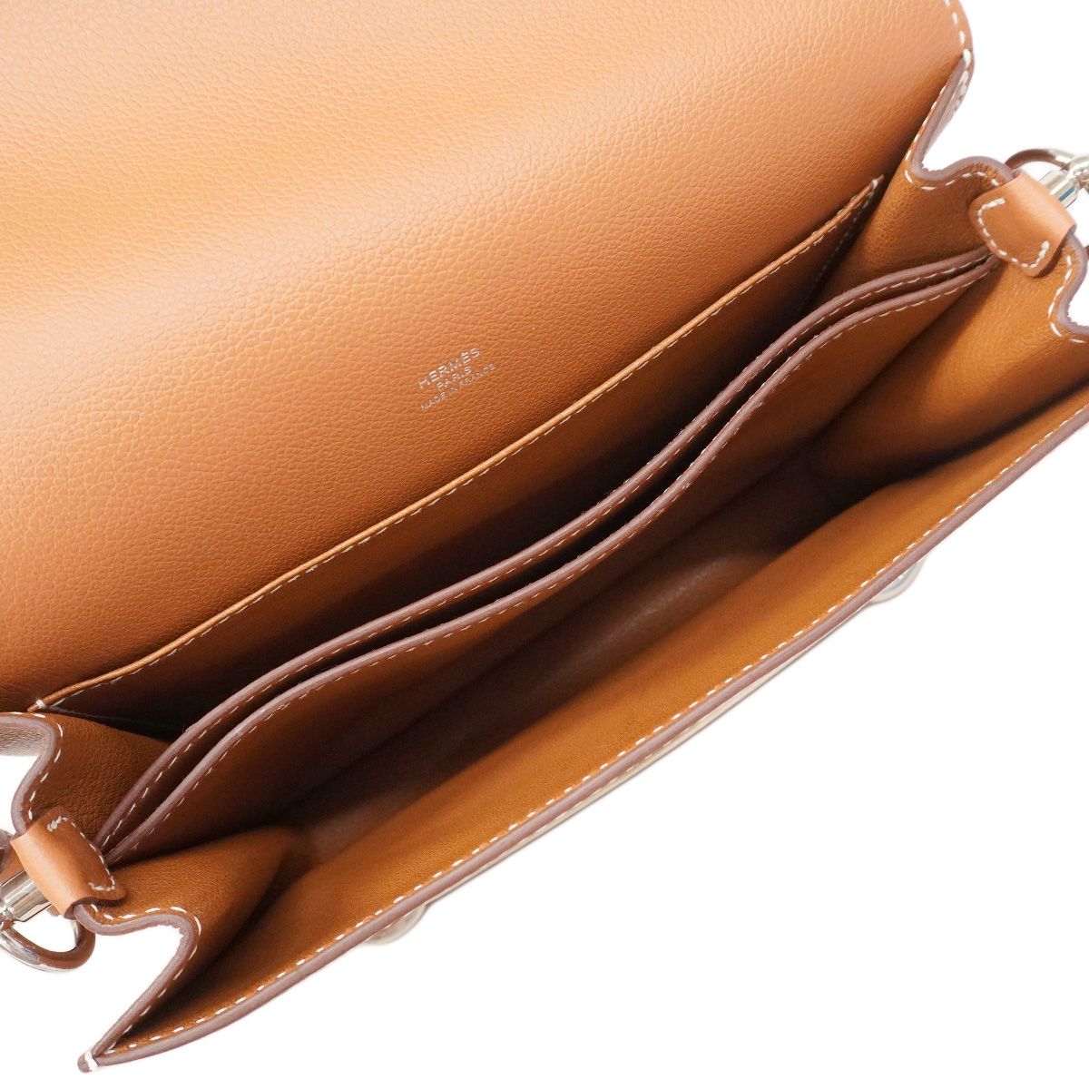 Hermes Shoulder Bag Roulis Evercolor Gold Silver — view 4