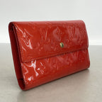 Louis Vuitton Trifold Wallet Vernis Porte Tresor International Rouge — view 2