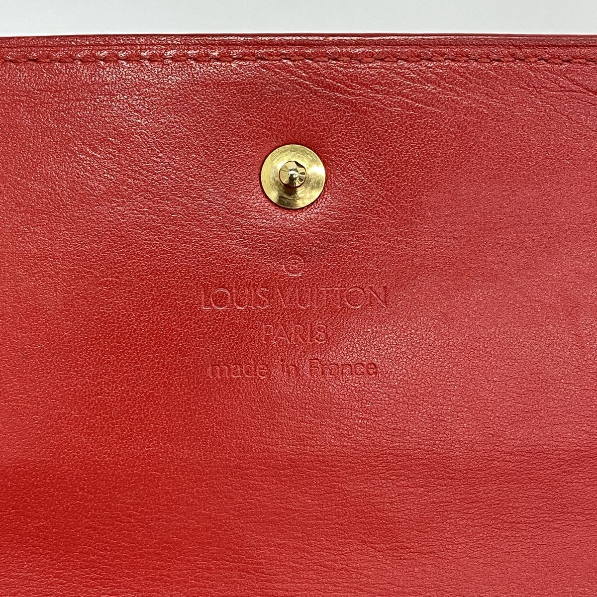 Louis Vuitton Trifold Wallet Vernis Porte Tresor International Rouge — view 4