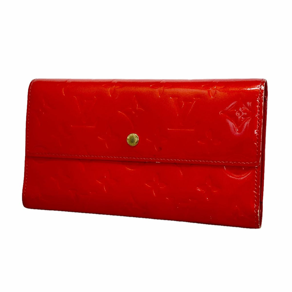 Louis Vuitton Trifold Wallet Vernis Porte Tresor International Rouge