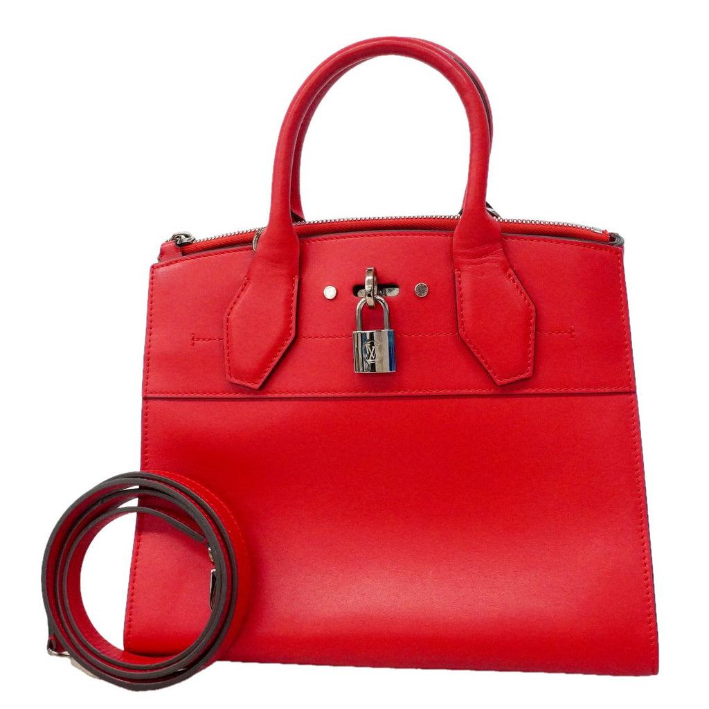 Louis Vuitton Handbag City Steamer PM Rouge 2-Way Bag