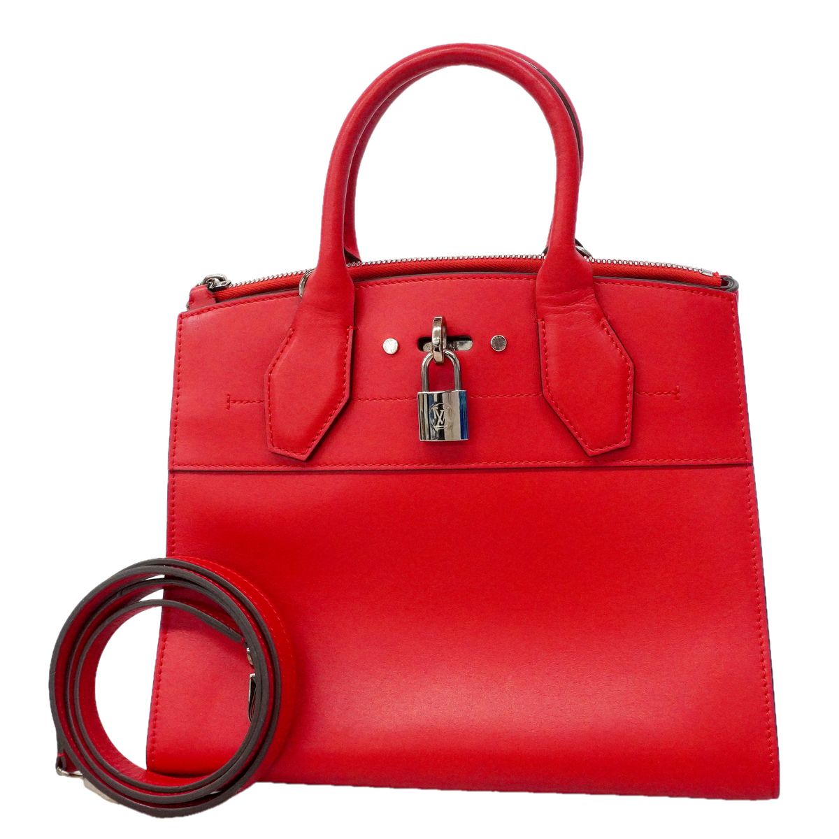 Louis Vuitton Handbag City Steamer PM Rouge 2-Way Bag