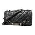 Chanel Shoulder Bag Ryu Cambon Calfskin Black Silver