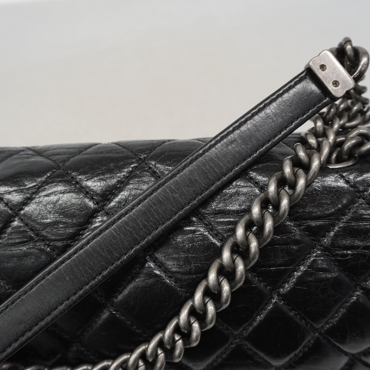 Chanel Shoulder Bag Ryu Cambon Calfskin Black Silver — view 8