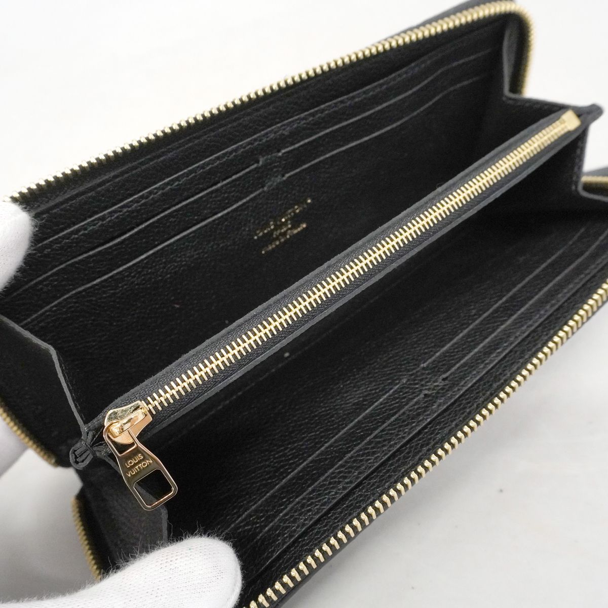 Louis Vuitton Wallet Monogram Empreinte Portefeuille Clemence Noir — view 4