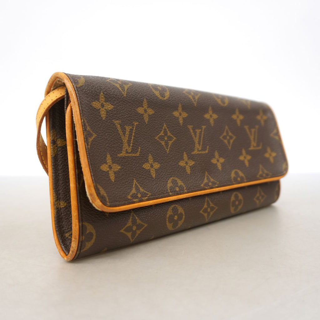 Louis Vuitton Shoulder Bag Monogram Pochette Twin GM Brown — view 2