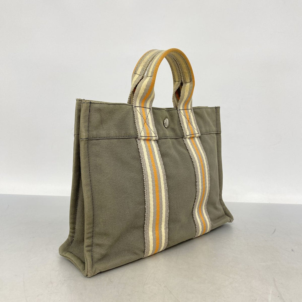 Hermes Tote Bag Fourre Tout PM Canvas Gray Silver — view 2
