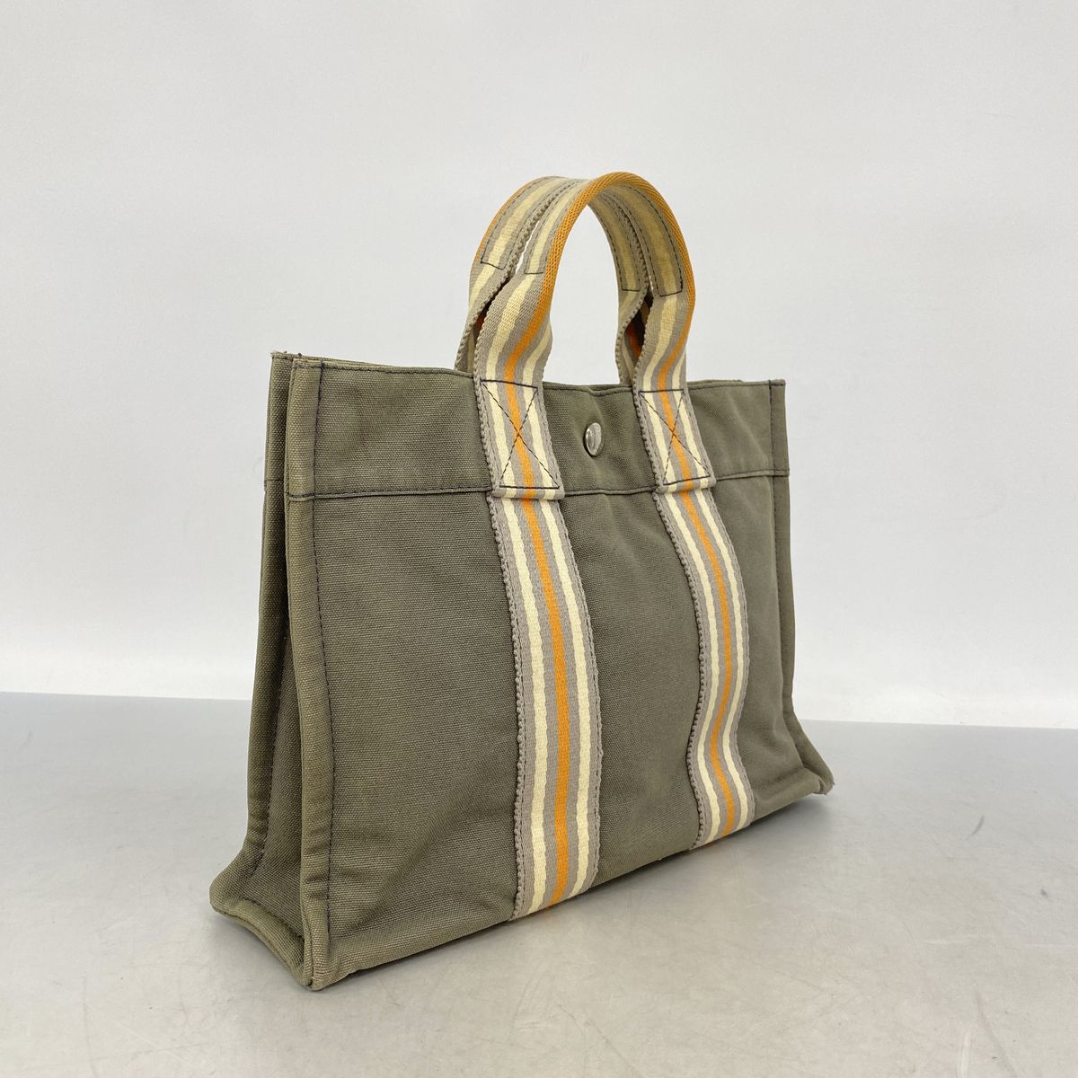 Hermes Tote Bag Fourre Tout PM Canvas Gray Silver — view 2
