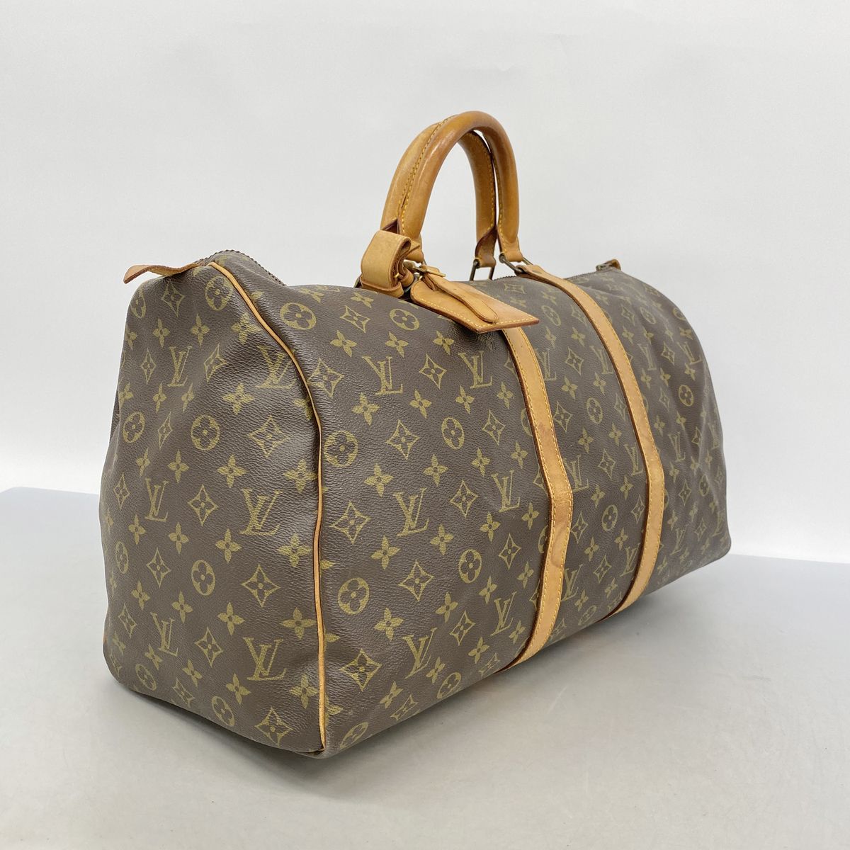 Louis Vuitton Boston Bag Monogram Keepall 50 Brown — view 2