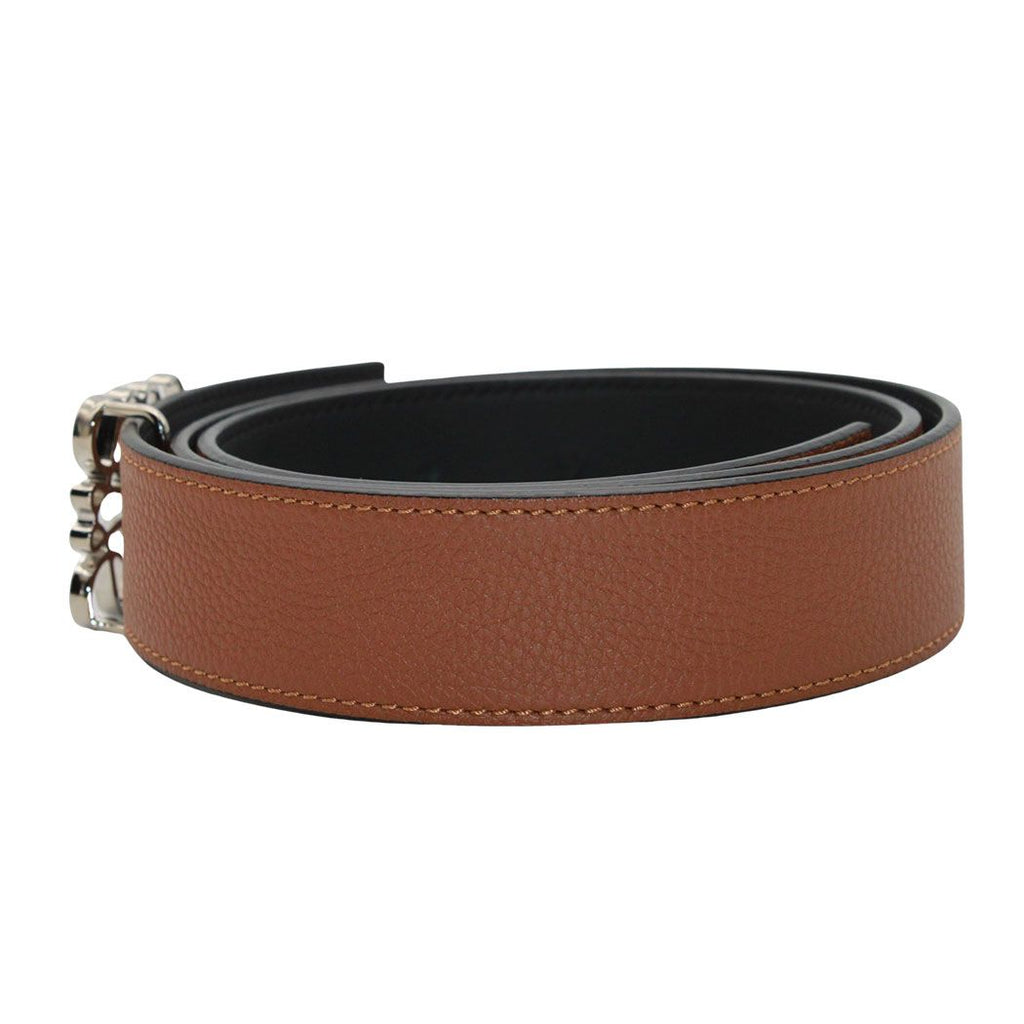 Loewe Belt Leather Brown Silver 35/34 — view 2
