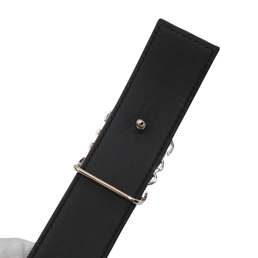 Loewe Belt Leather Brown Silver 35/34 — view 6