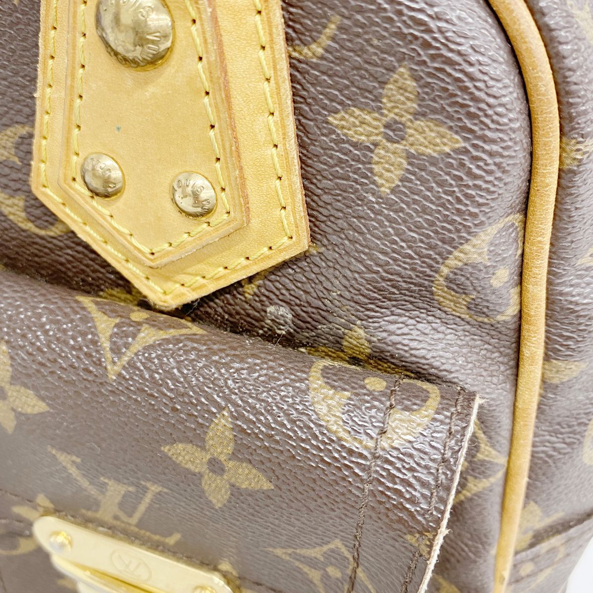Louis Vuitton Handbag Monogram Manhattan PM Brown — view 7