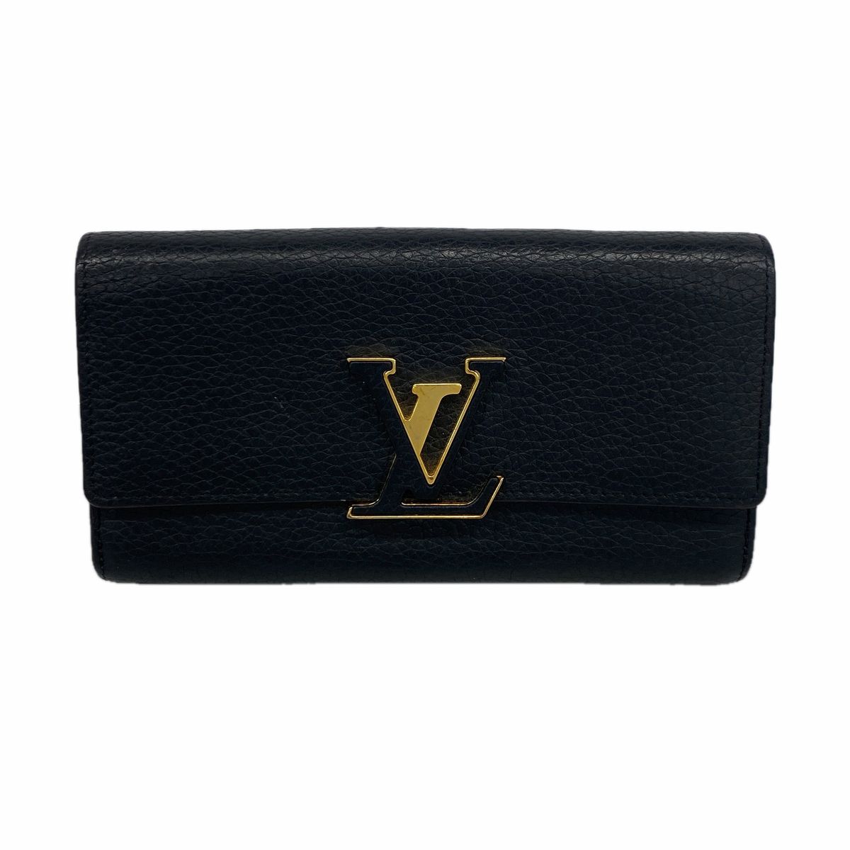 Louis Vuitton Wallet Taurillon Portefeuille Capucines Noir