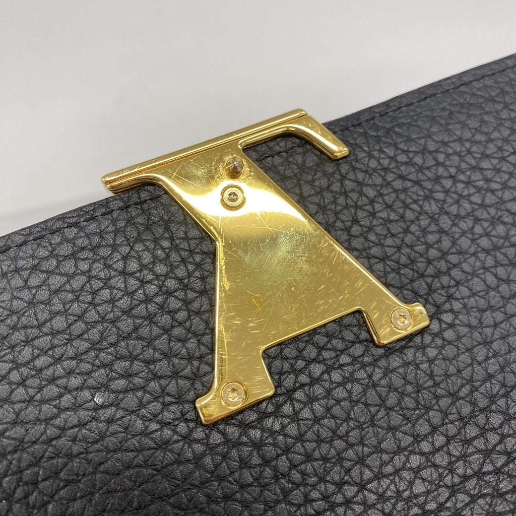 Louis Vuitton Wallet Taurillon Portefeuille Capucines Noir — view 8