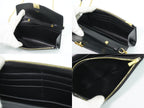 Celine C 2-Way Chain Wallet Shoulder Bag Clutch Pochette Leather Black — view 8