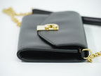 Celine C 2-Way Chain Wallet Shoulder Bag Clutch Pochette Leather Black — view 4