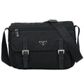 Prada Nylon Shoulder Bag Pochette Black