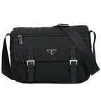 Prada Nylon Shoulder Bag Pochette Black