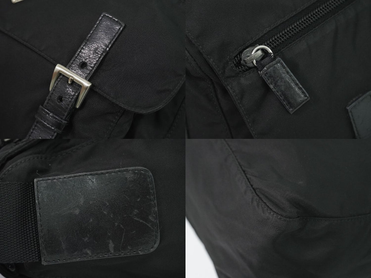 Prada Nylon Shoulder Bag Pochette Black — view 7