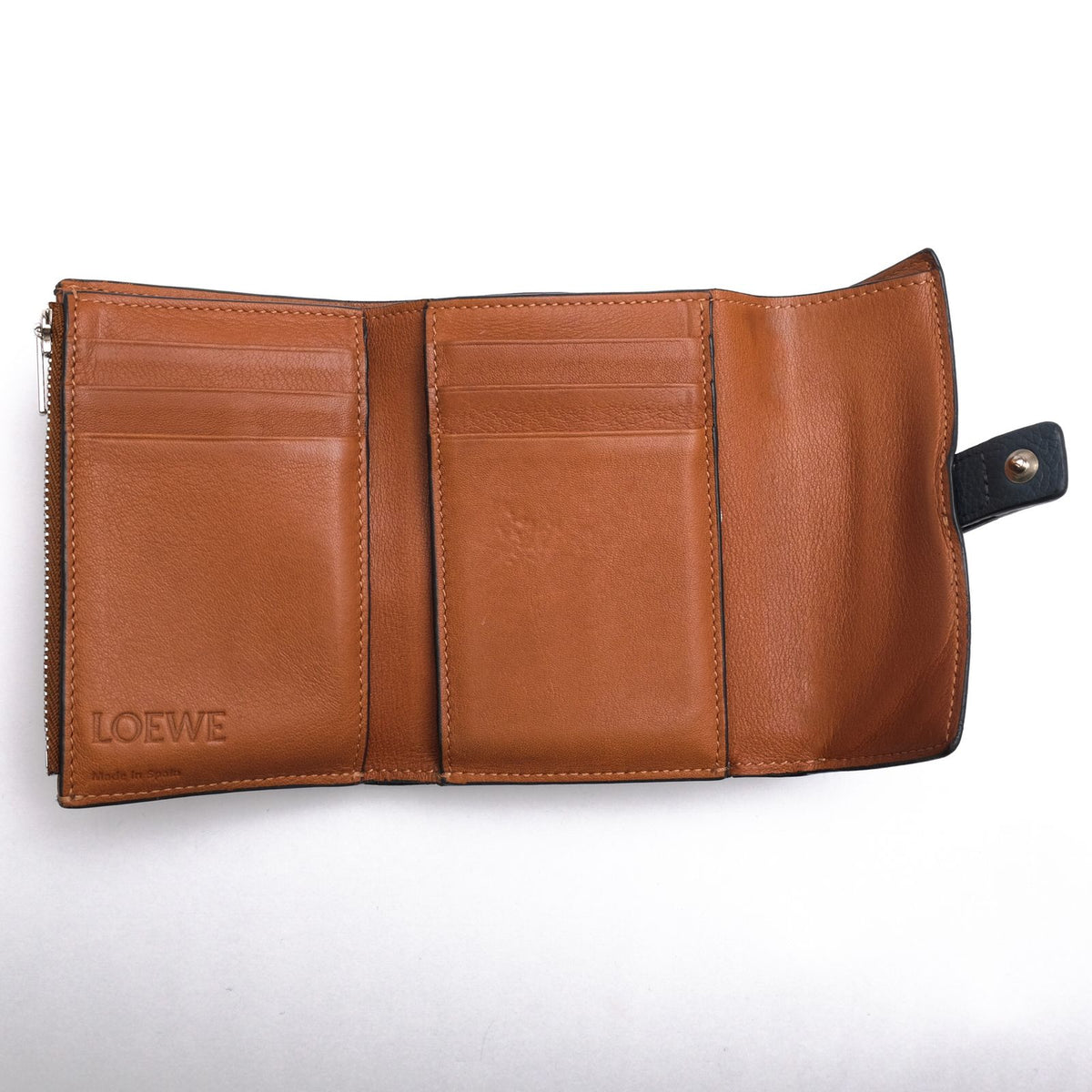 Loewe Wallet Leather Navy Small Vertical in Soft Compact — view 6