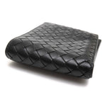 Bottega Veneta Wallet Leather Black Bifold with Coin Purse Mesh Intrecciato — view 5