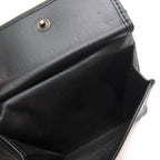 Bottega Veneta Wallet Leather Black Bifold with Coin Purse Mesh Intrecciato — view 7