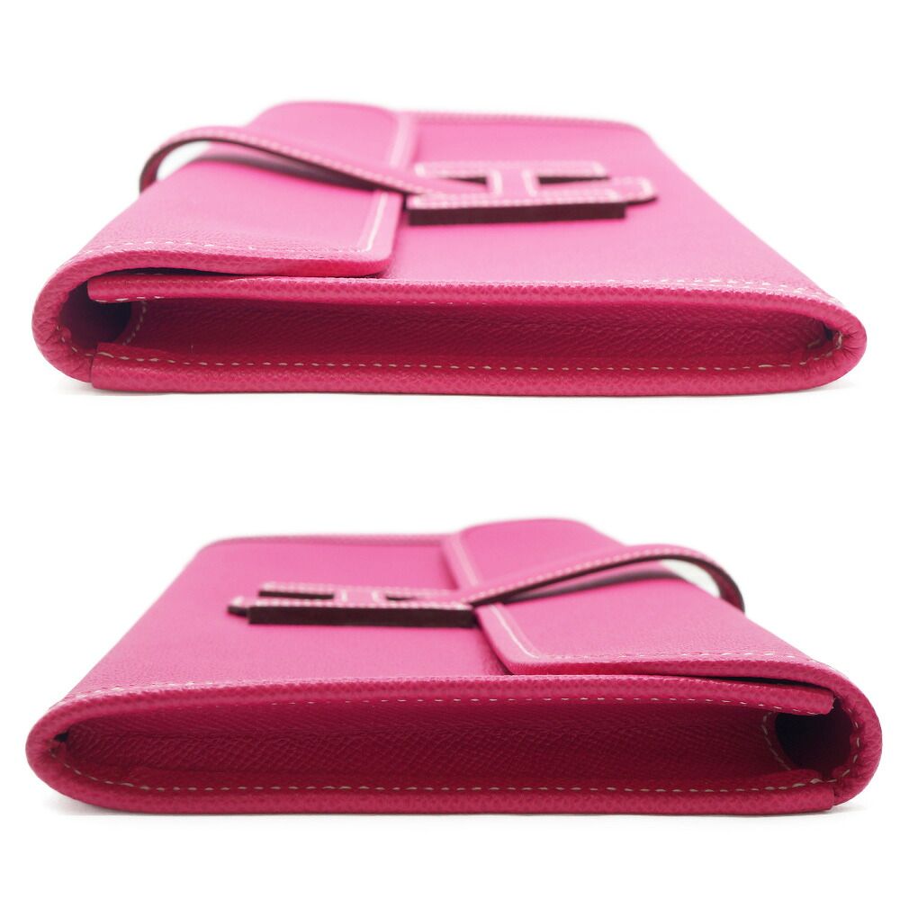 Hermes Jige 29 Rose Tyrian Pink Clutch Veau Epsom — view 3