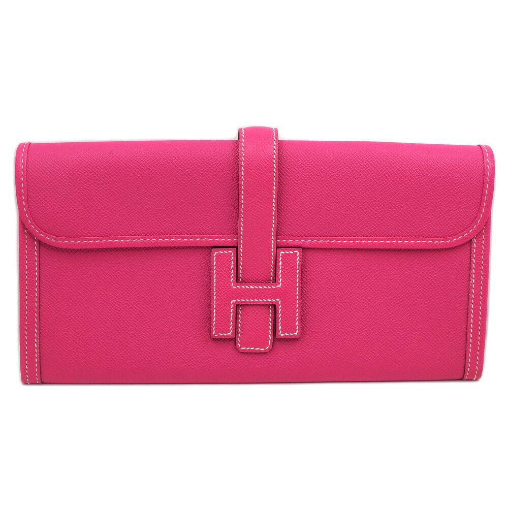 Hermes Jige 29 Rose Tyrian Pink Clutch Veau Epsom