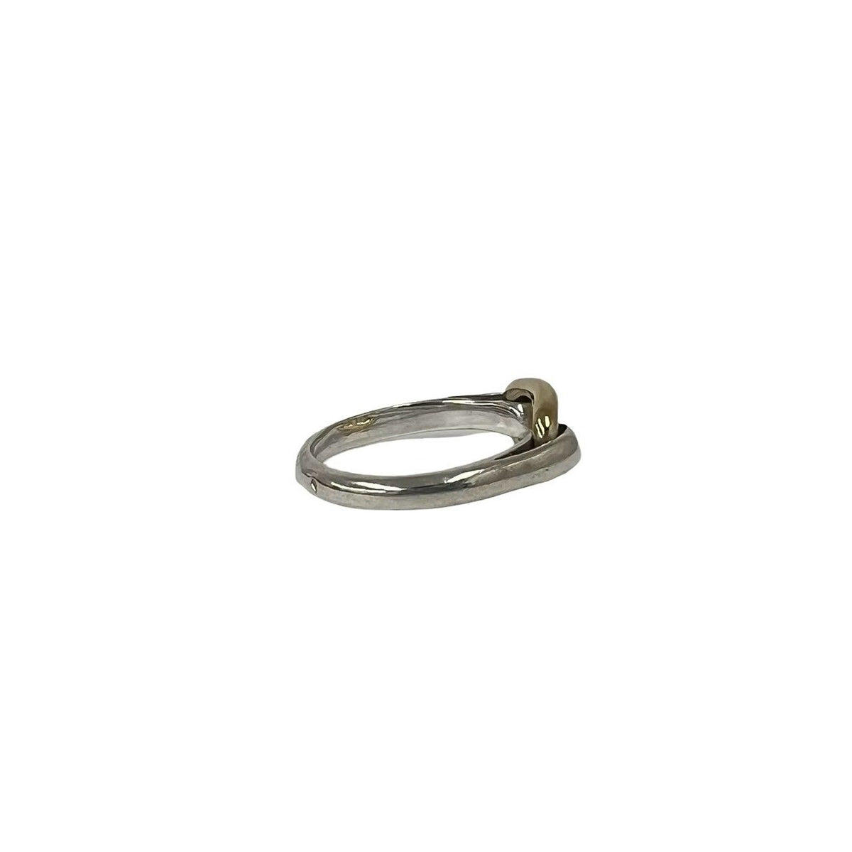 Hermes Vintage Chaine D'ancre Ring Silver Yellow Gold — view 5