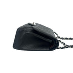 Chanel Quilted CC Logo Double Flap Caviar Leather 2-Way Shoulder Bag Black — view 6