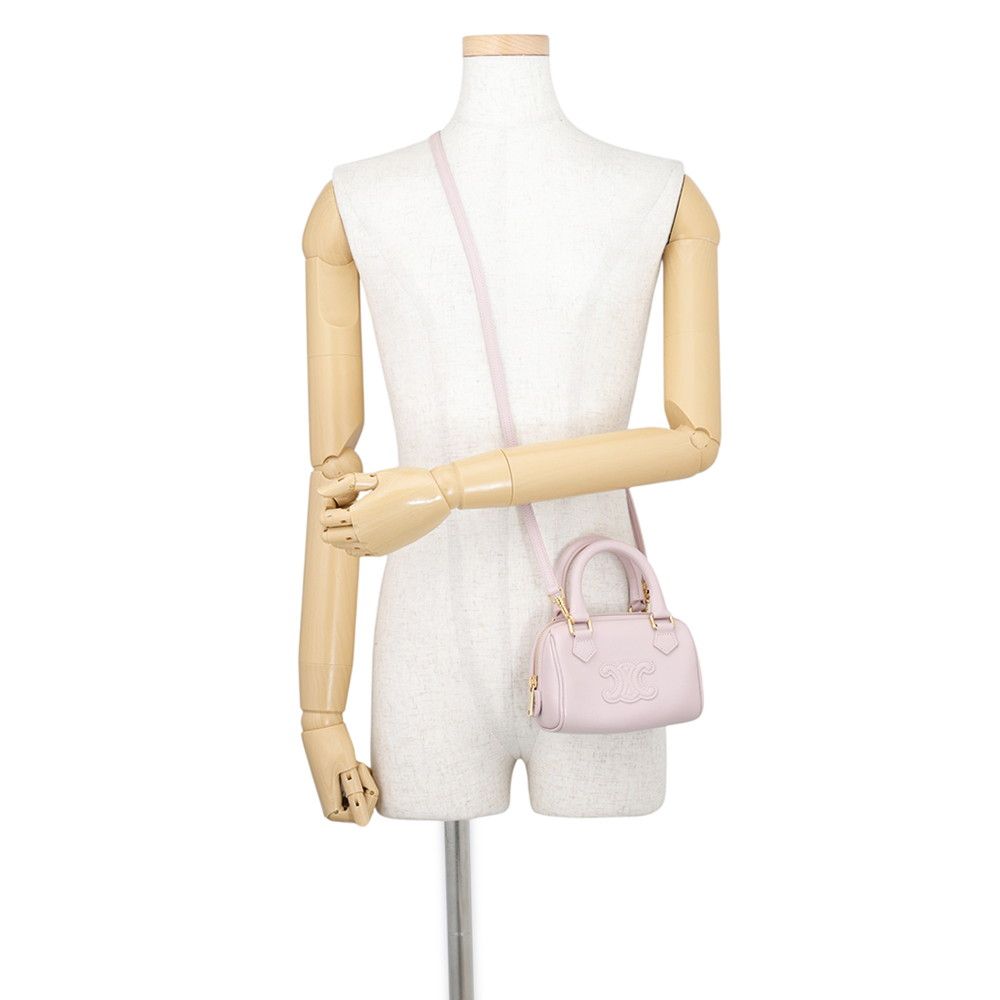 Celine Handbag Cuir Triomphe Mini Boston Smooth Calf Leather 2-Way — view 5