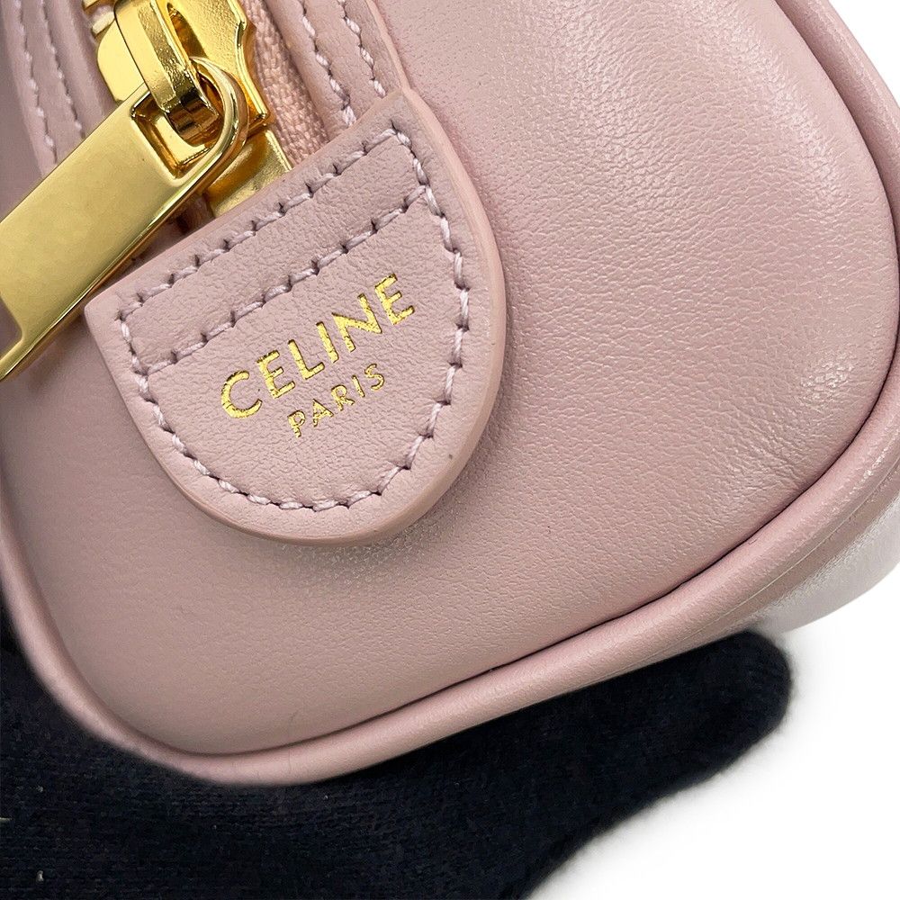Celine Handbag Cuir Triomphe Mini Boston Smooth Calf Leather 2-Way — view 7