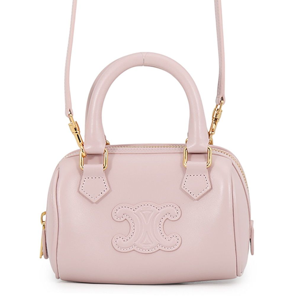 Celine Handbag Cuir Triomphe Mini Boston Smooth Calf Leather 2-Way