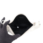 Prada Shoulder Bag Leather Triangle Logo Mini 2-Way White — view 6