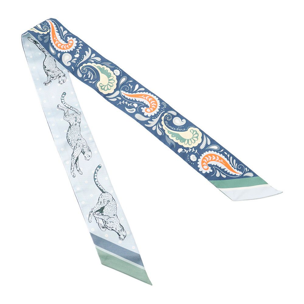 Hermes Scarf Twilly Cheetah Bandana Guepards Silk Twill — view 3