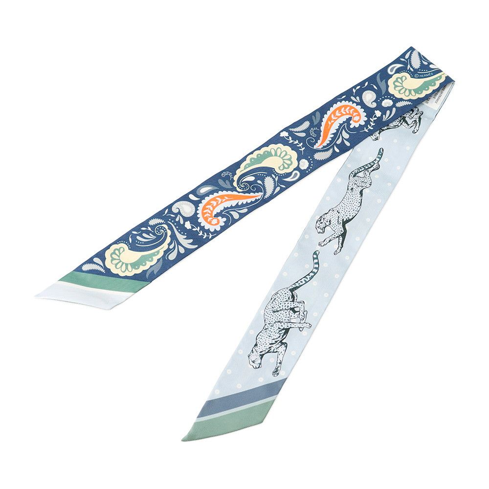 Hermes Scarf Twilly Cheetah Bandana Guepards Silk Twill — view 2