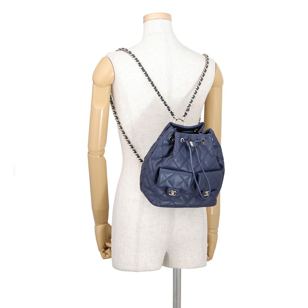 Chanel Backpack CC Logo Quilted Calfskin — view 4