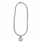 Gucci Interlocking G Arabesque Chain Necklace Silver — view 3