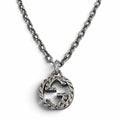Gucci Interlocking G Arabesque Chain Necklace Silver