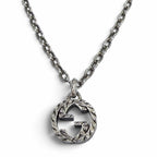 Gucci Interlocking G Arabesque Chain Necklace Silver