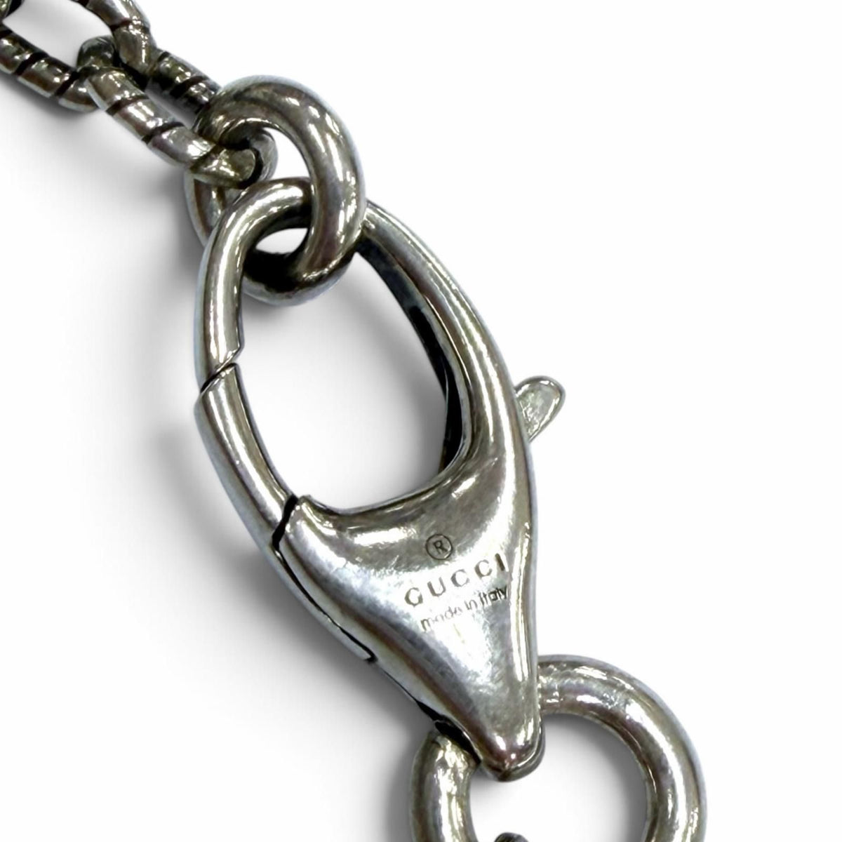 Gucci Interlocking G Arabesque Chain Necklace Silver — view 7